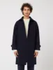 Arpenteur Utile Melton Wool Coat - Navy Blue sold by Article London