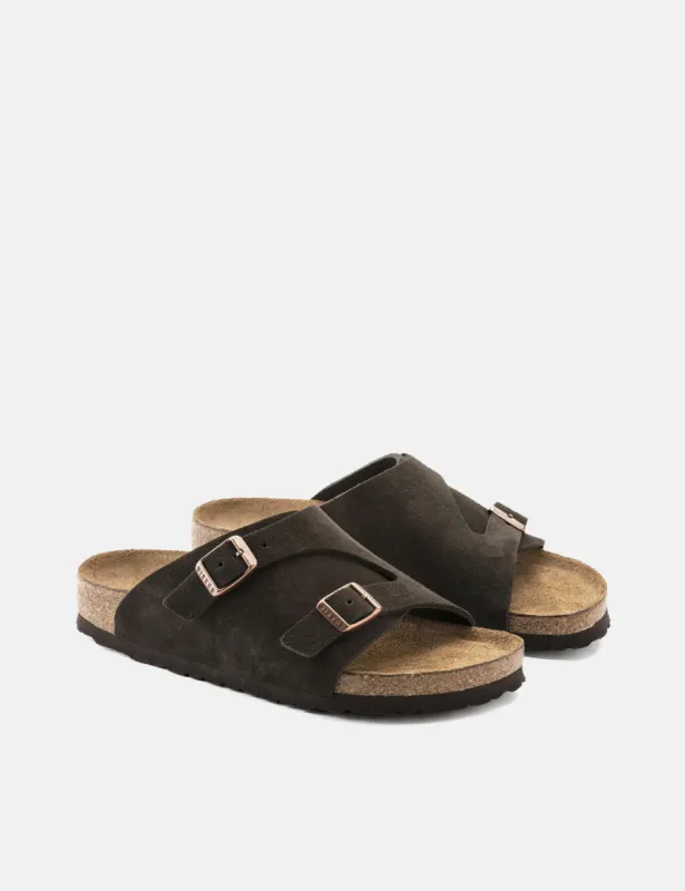 Birkenstock Z√ºrich Suede Leather (Regular, Soft Footbed) - Mocha sold by Article London