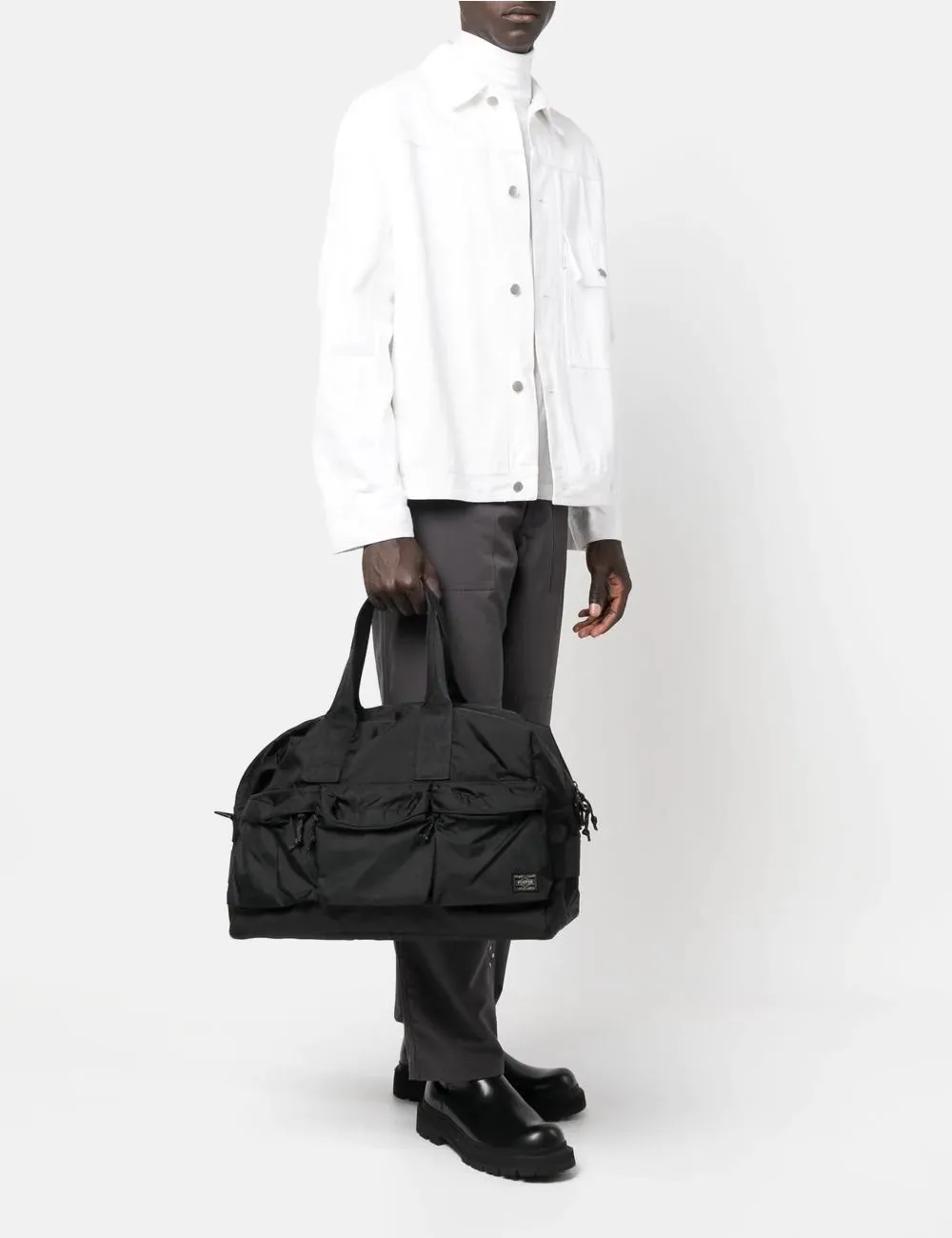 Porter Yoshida & Co Force 2-Way Duffle Bag - Black sold by Article London product image thumbnail 5