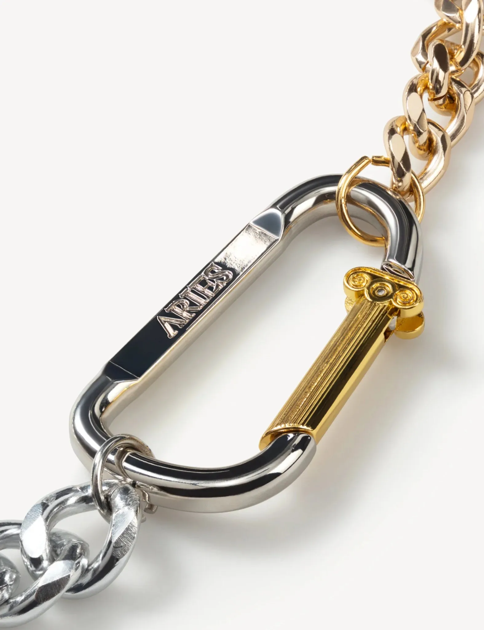 Aries Column Carabiner Silver Necklace - Silver sold by Article London product image thumbnail 2