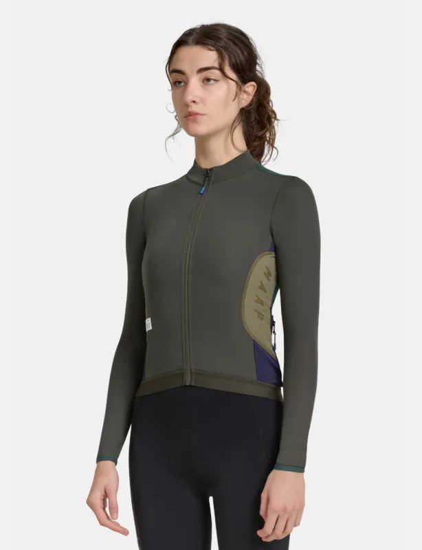 MAAP Womens Alt_Road Long Sleeve Jersey - Burnt Olive Green sold by Article London