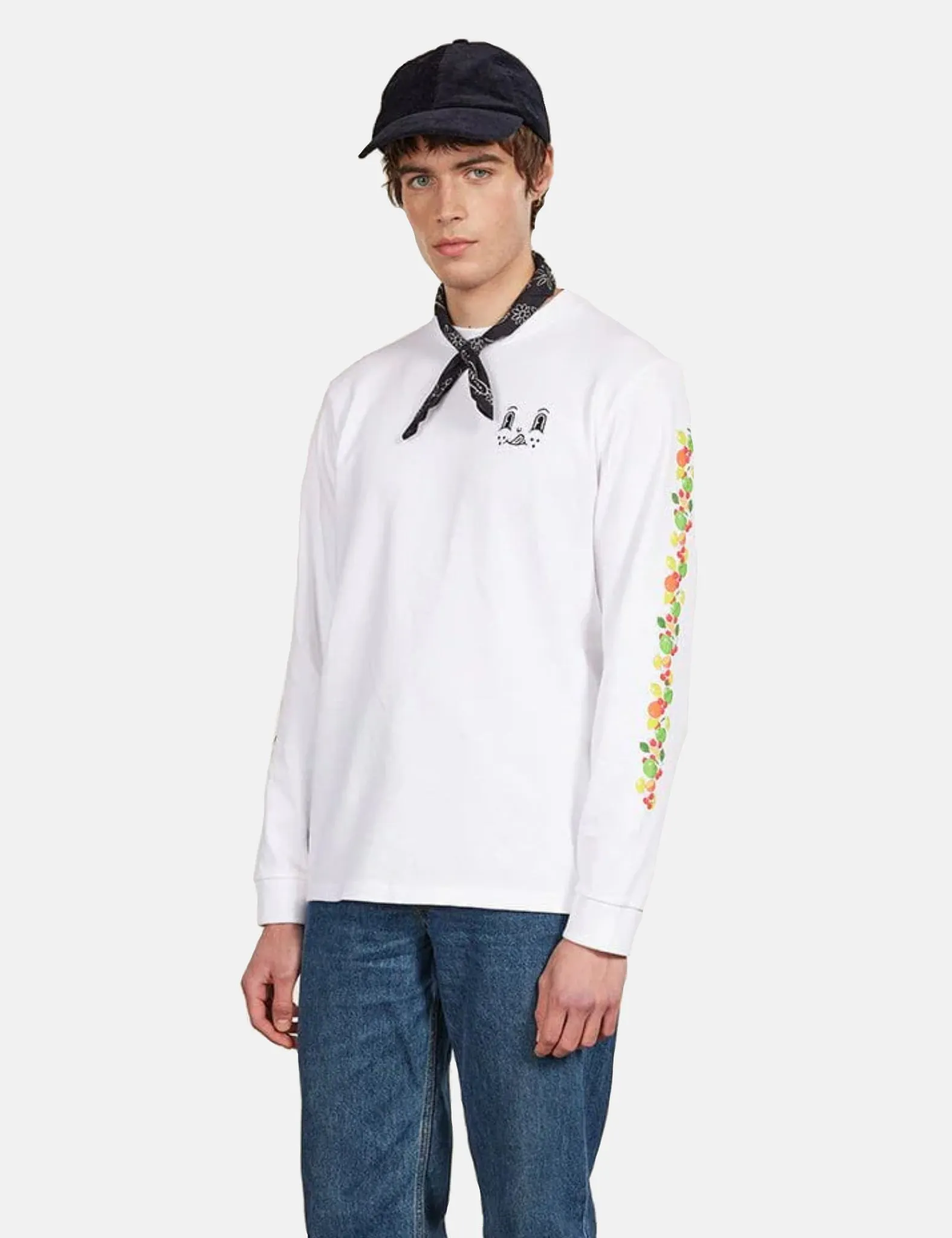 Percival Sour Fruits Long Sleeve T Shirt (Organic Cotton) - White sold by Article London