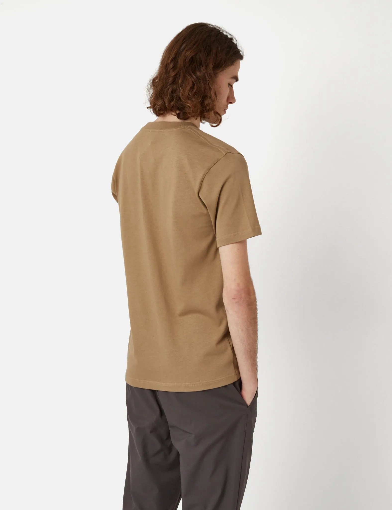 Norse Projects Johannes Heavy Logo T-Shirt - Utility Khaki sold by Article London product image thumbnail 3