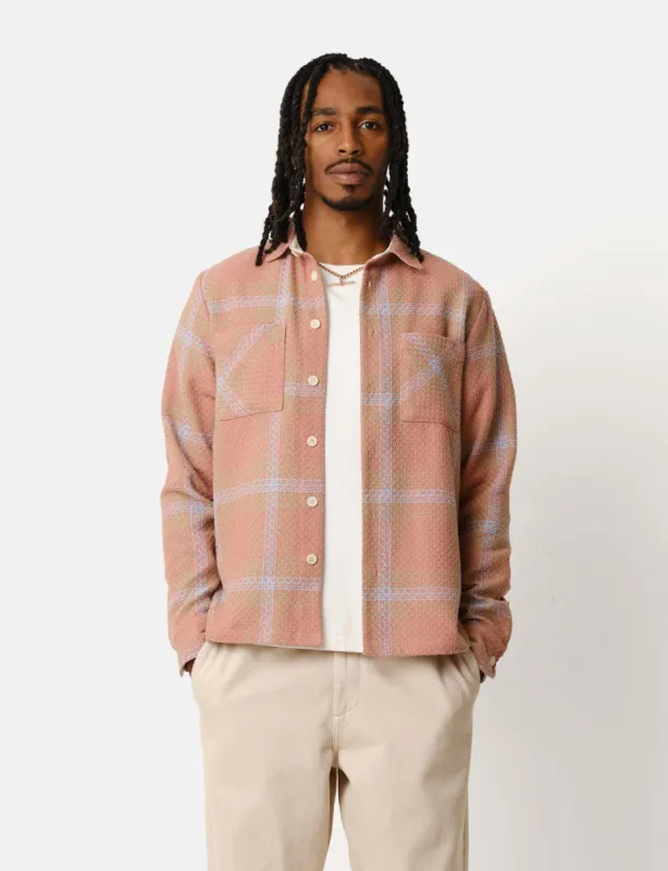 Wax London Whiting Overshirt (Mio) - Pink/Blue sold by Article London