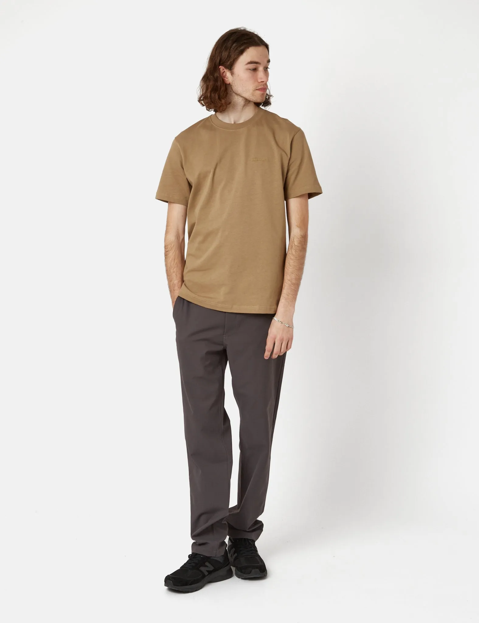 Norse Projects Johannes Heavy Logo T-Shirt - Utility Khaki sold by Article London product image thumbnail 5