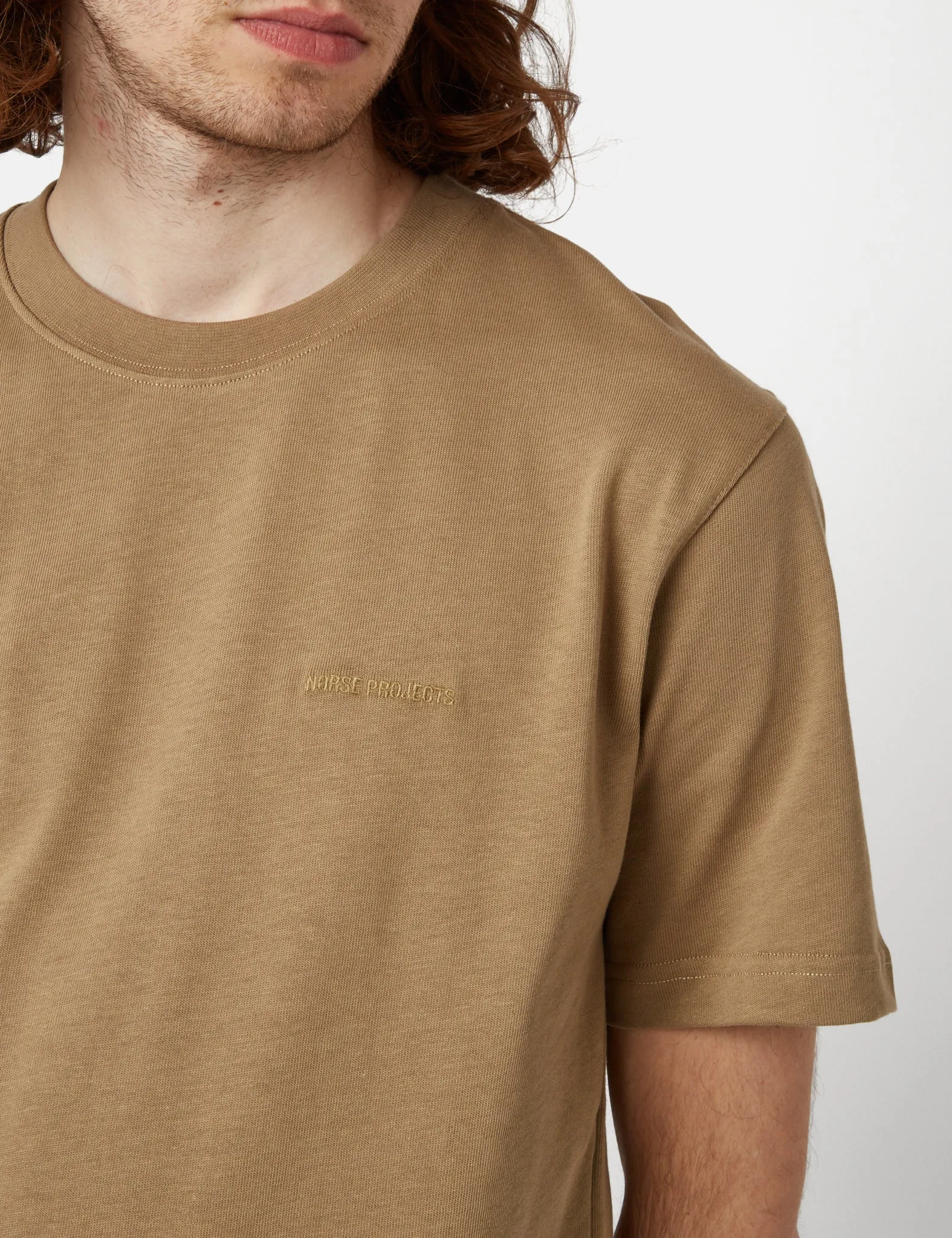 Norse Projects Johannes Heavy Logo T-Shirt - Utility Khaki sold by Article London product image thumbnail 2