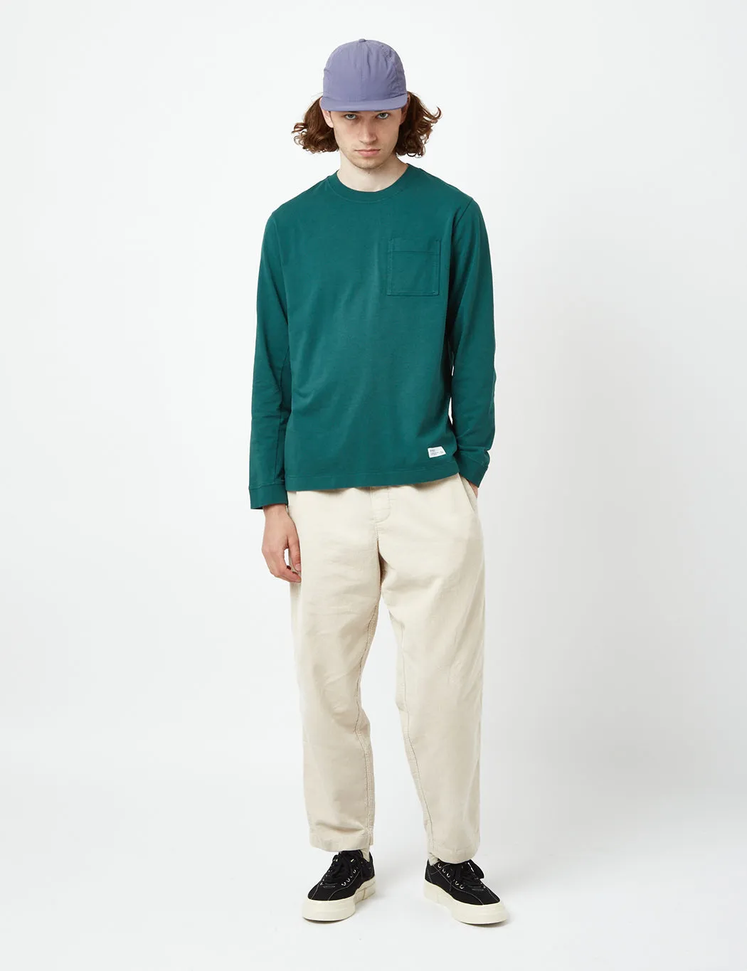 Bhode Everyday Heavyweight Long Sleeve T-Shirt (Organic) - Deep Teal Green sold by Article London product image thumbnail 5