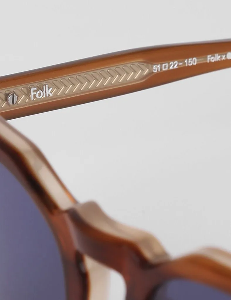 Oscar Deen X Folk Pinto Sunglasses - Gold sold by Article London product image thumbnail 2