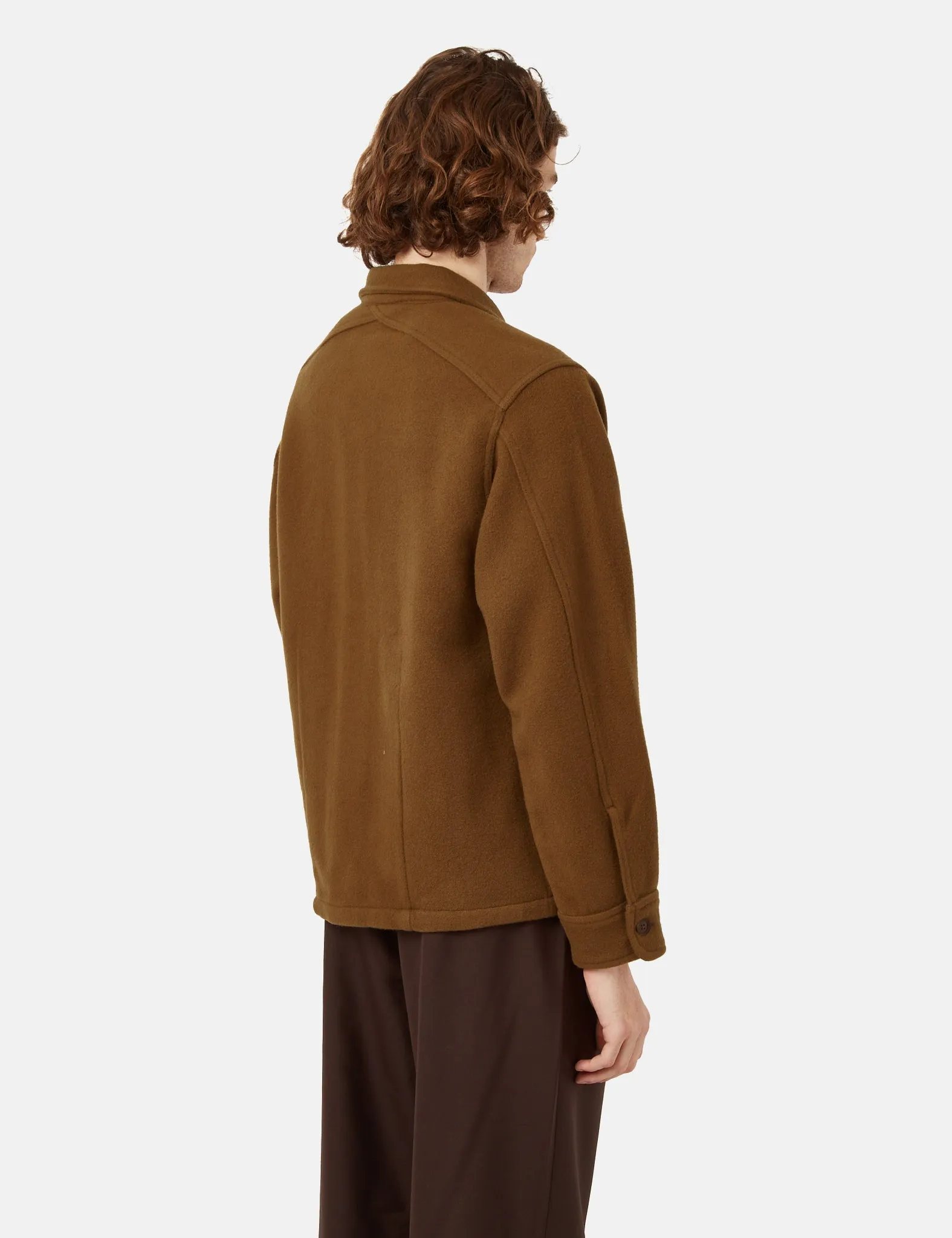 Sunflower Wool CPO Shirt - Brown sold by Article London product image thumbnail 5