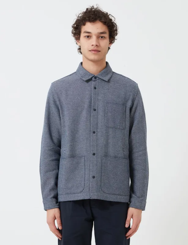 Folk Assembly Jacket - Navy/Ecru Twill sold by Article London