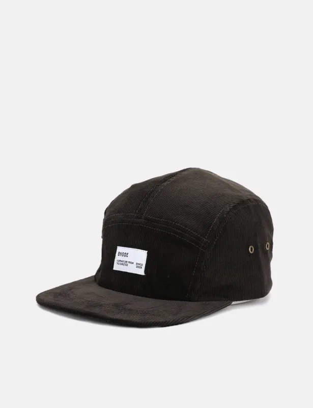 Bhode 5-Panel Cap (Cord) - Pirate Black sold by Article London