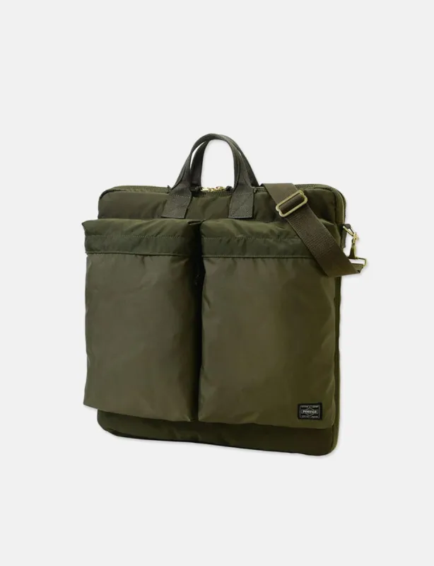 Porter Yoshida & Co Force 2-Way Helmet Bag (S) - Olive Green Drab sold by Article London