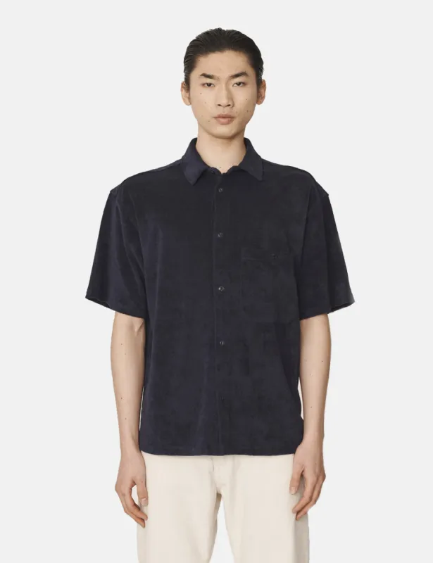 YMC Screech Shirt - Navy Blue sold by Article London