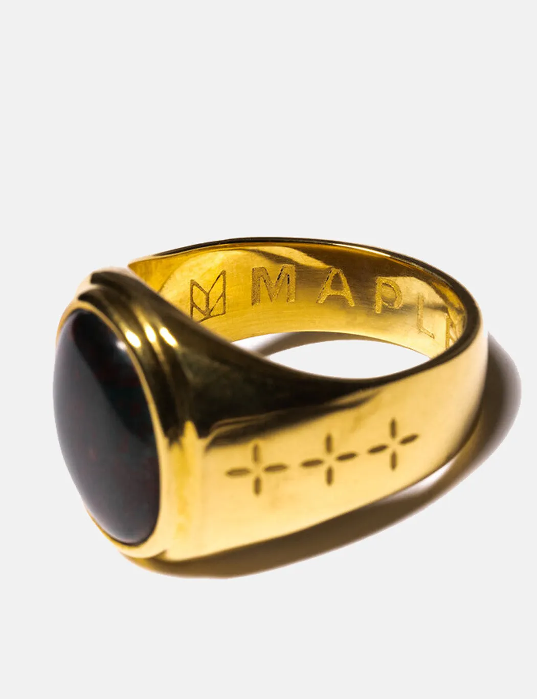 Maple Tommy Signet Ring - 14K Gold P/Bloodstone sold by Article London product image thumbnail 3