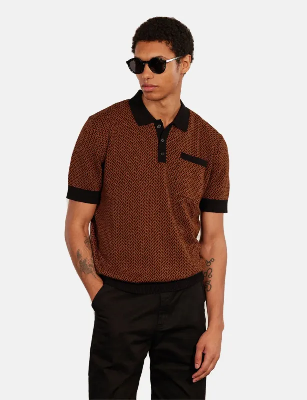 Percival Casa Martini Polo (Cotton) -  Espresso Brown made by Article London