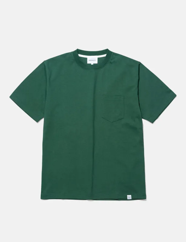 Norse Projects Johannes Pocket T-Shirt - Dartmouth Green sold by Article London