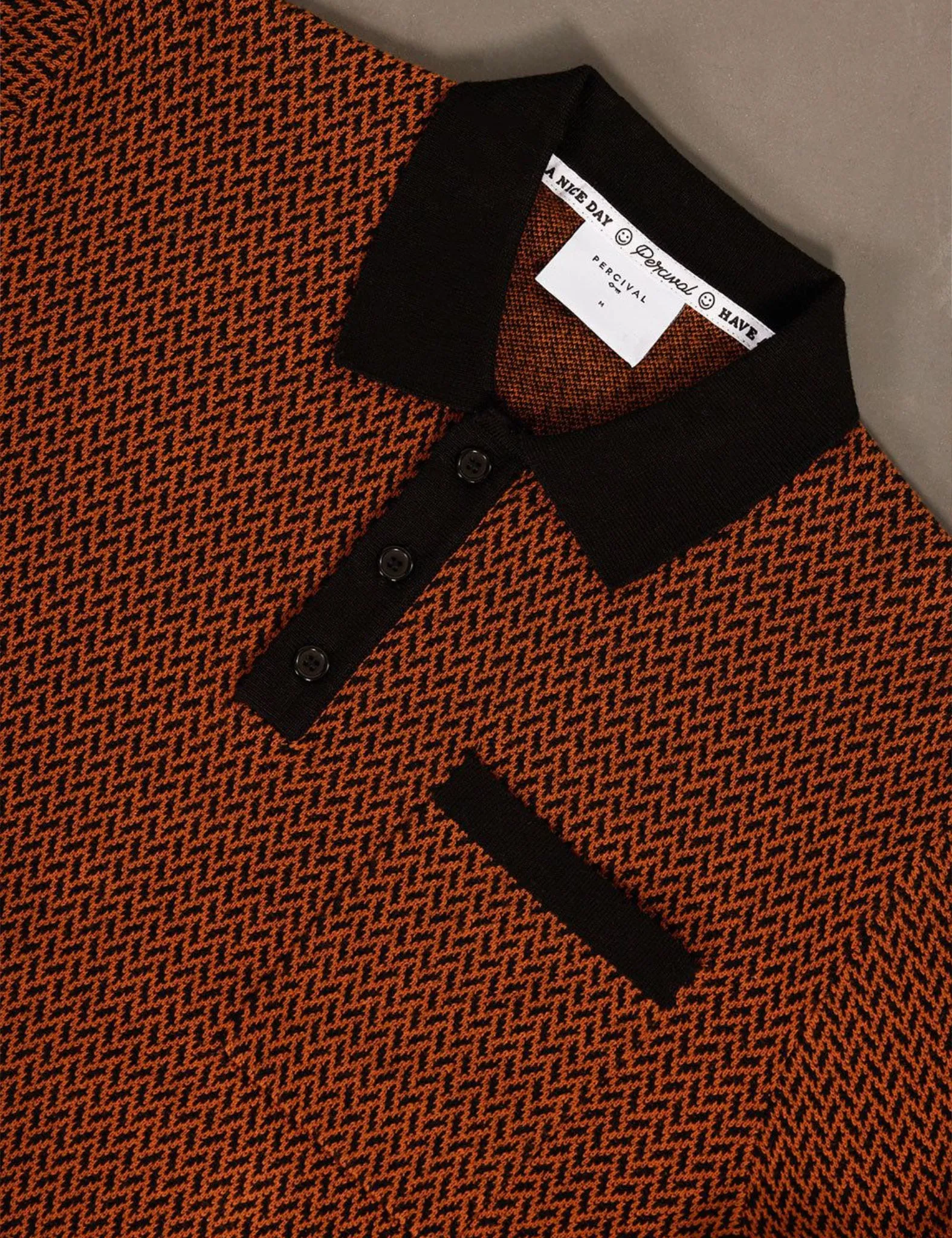 Percival Casa Martini Polo (Cotton) - Espresso Brown sold by Article London product image thumbnail 3