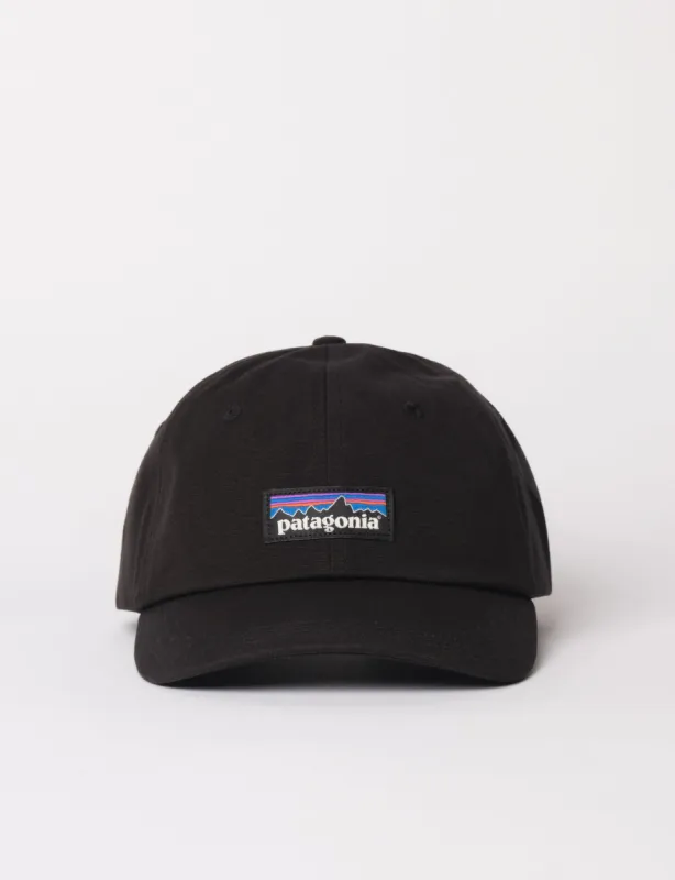 Patagonia P-6 Label Trad Cap - Black sold by Article London