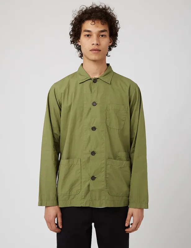 Universal Works Bakers Overshirt - Olive sold by Article London