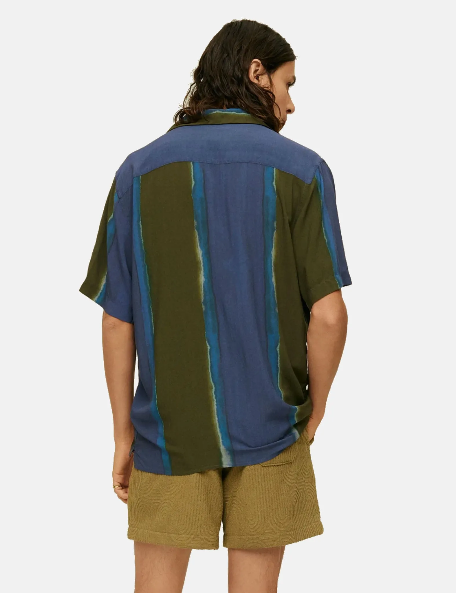 OAS Murky Mist Viscose Shirt - Blue sold by Article London product image thumbnail 5