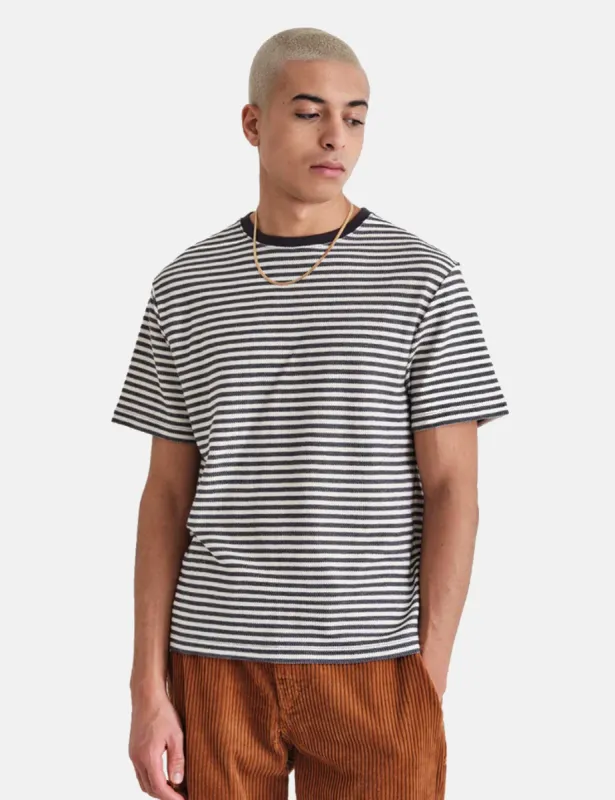 Wax London Dean Tee (Hawley Stripe) - Navy Blue sold by Article London