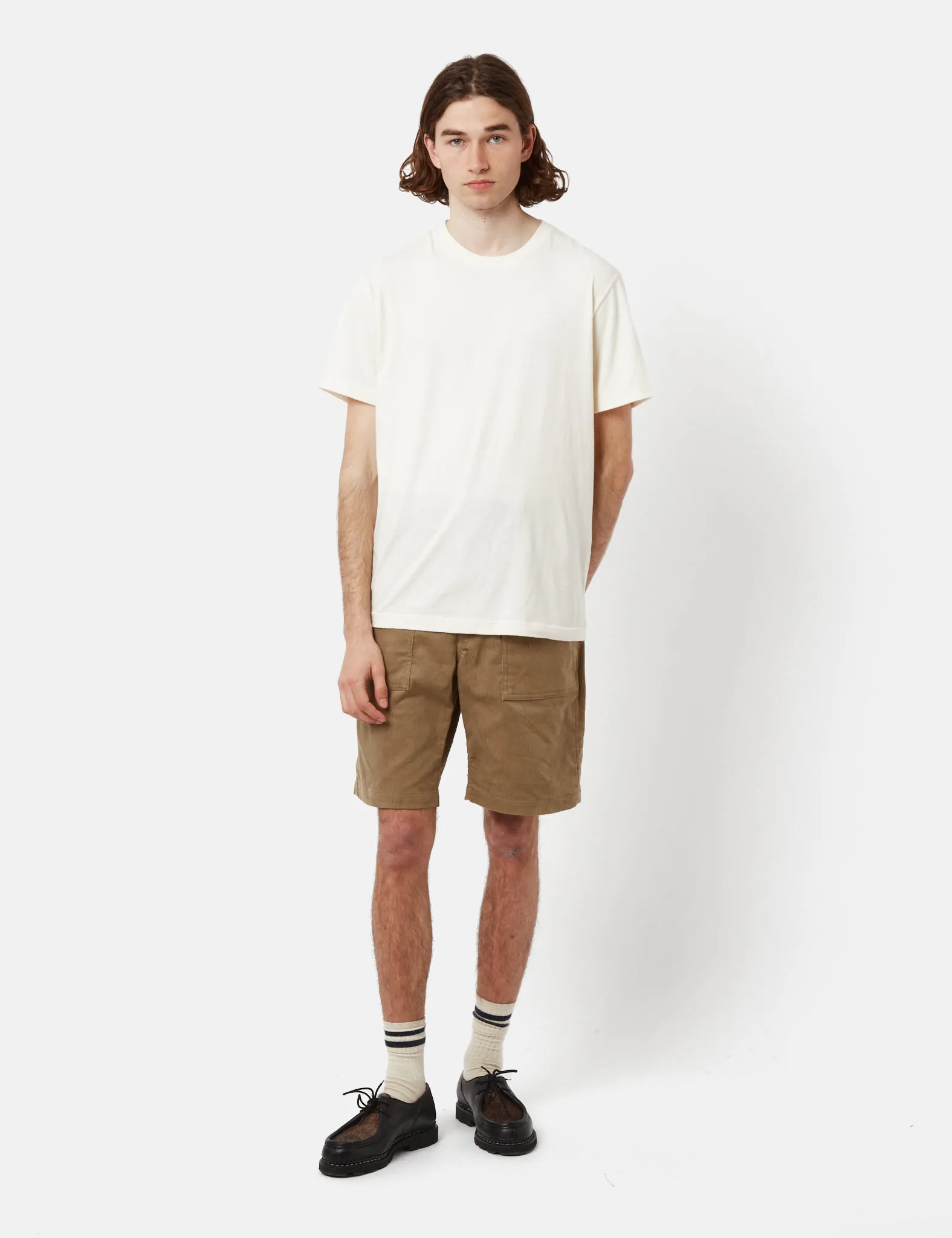 Engineered Garments Fatigue Shorts (14W Corduroy) - Khaki Brown sold by Article London product image thumbnail 3