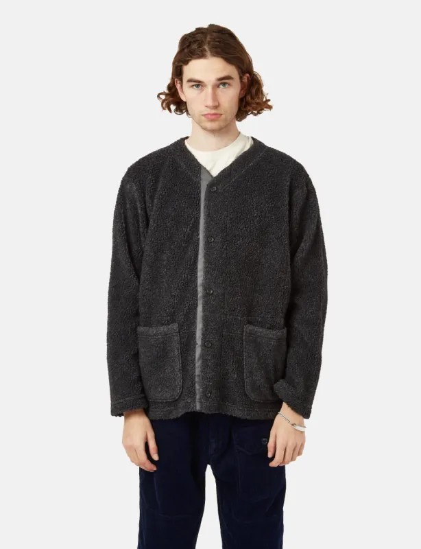 Engineered Garments Knit Cardigan (Shaggy Wool) - Charcoal Grey sold by Article London