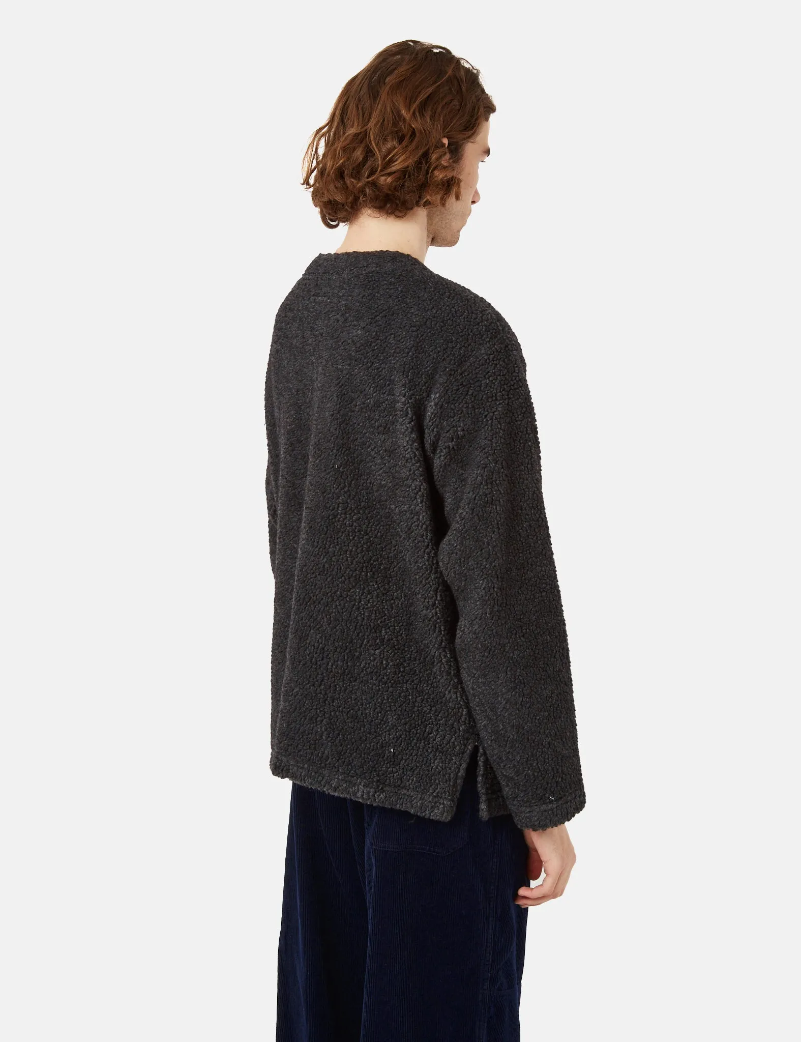 Engineered Garments Knit Cardigan (Shaggy Wool) - Charcoal Grey sold by Article London product image thumbnail 5