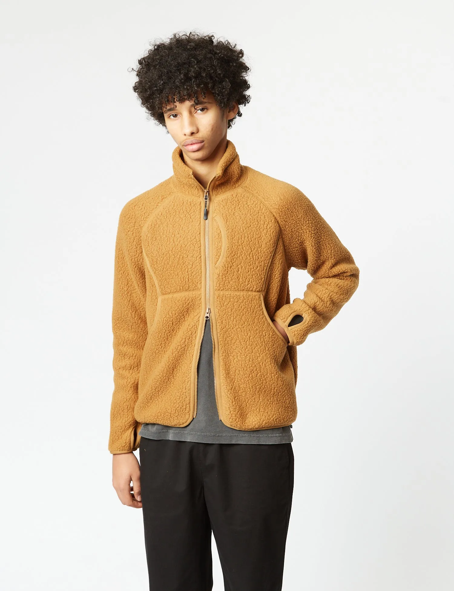 Snow Peak Thermal Boa Fleece Jacket - Brown sold by Article London product image thumbnail 3