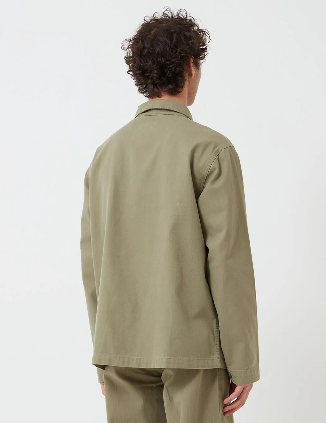 Nigel Cabourn British Army Jacket (Cotton Herringbone) - Army Green sold by Article London product image thumbnail 5