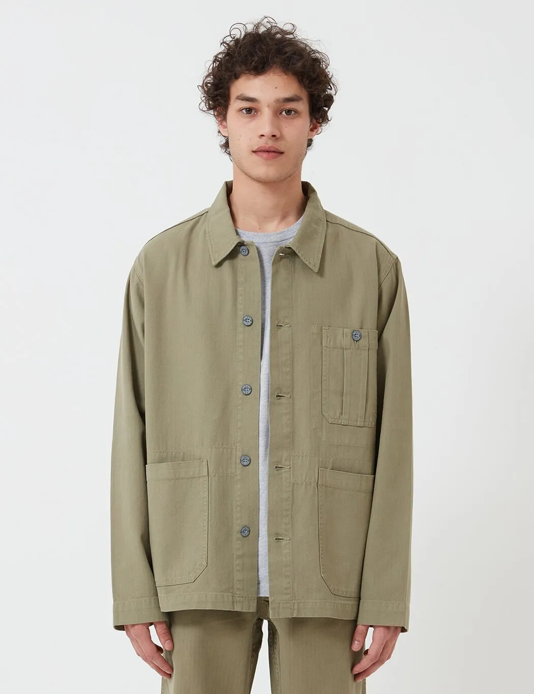 Nigel Cabourn British Army Jacket (Cotton Herringbone) - Army Green sold by Article London