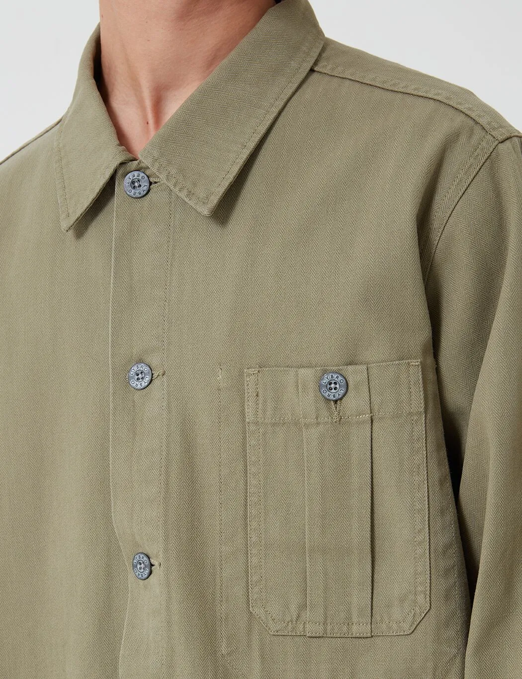 Nigel Cabourn British Army Jacket (Cotton Herringbone) - Army Green sold by Article London product image thumbnail 2