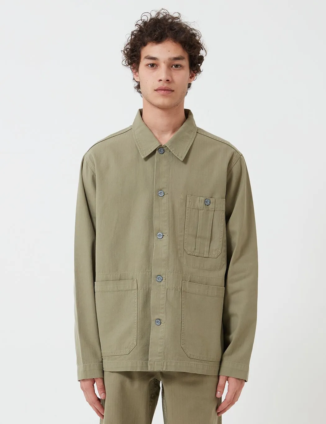 Nigel Cabourn British Army Jacket (Cotton Herringbone) - Army Green sold by Article London product image thumbnail 3