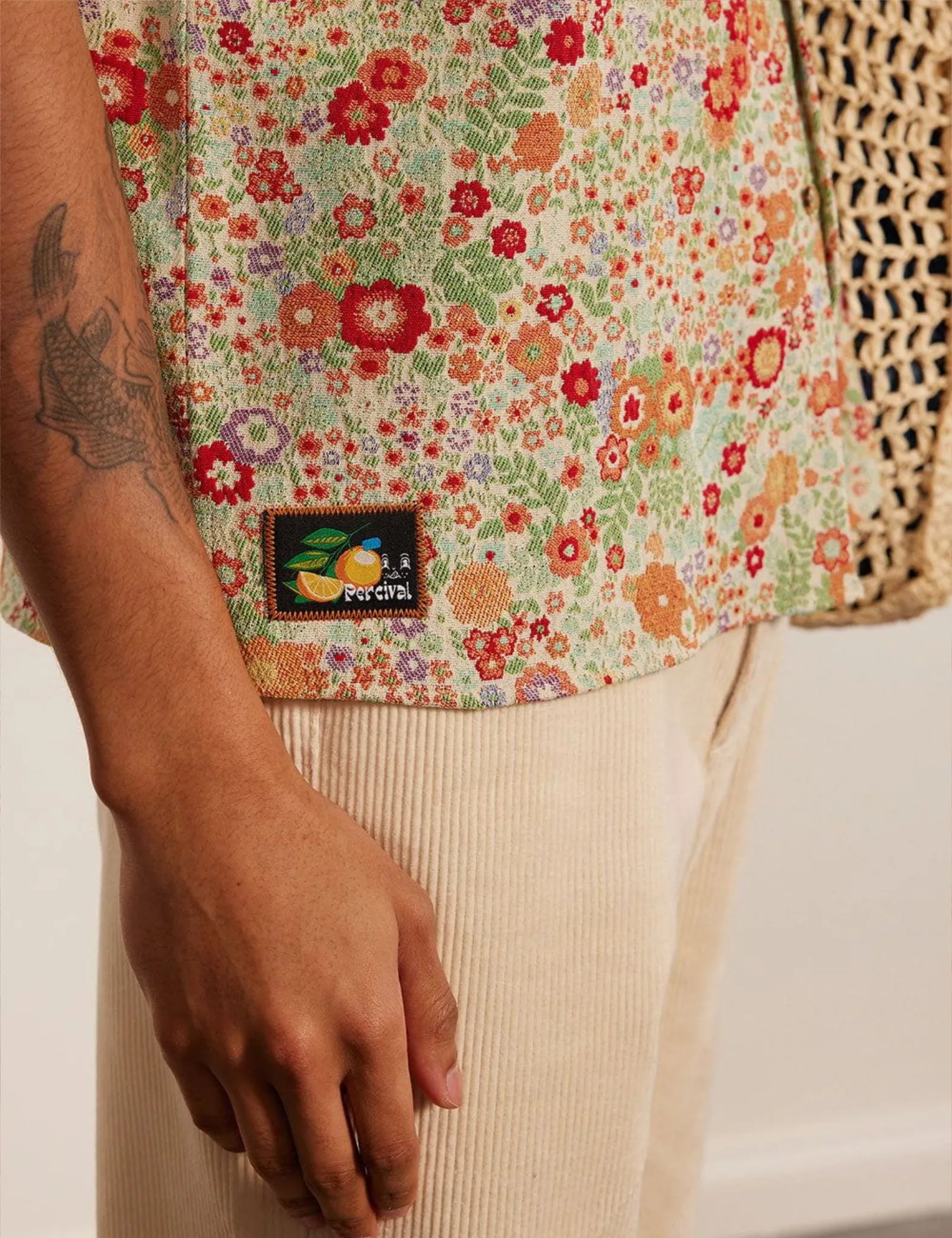 Percival Clerk Floral Shirt - Red sold by Article London product image thumbnail 4