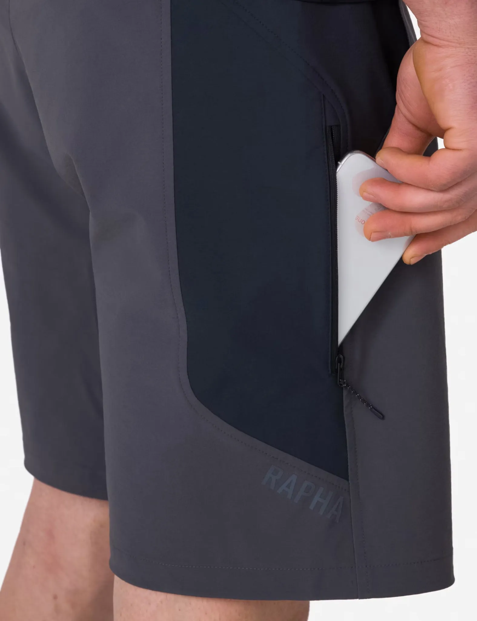 Rapha Men's Explore Shorts - Grey/Black Charcoal sold by Article London product image thumbnail 2