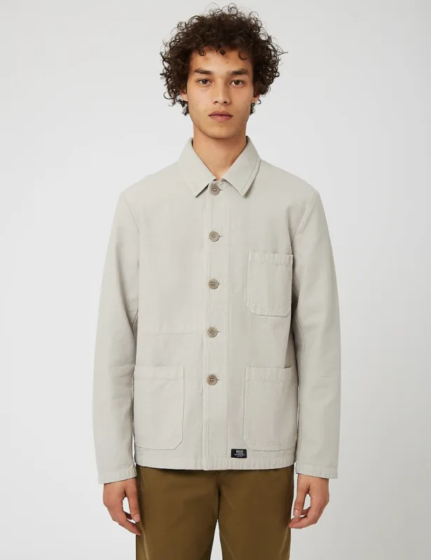 Bhode Chore Jacket (Cotton Twill) - Light Grey sold by Article London