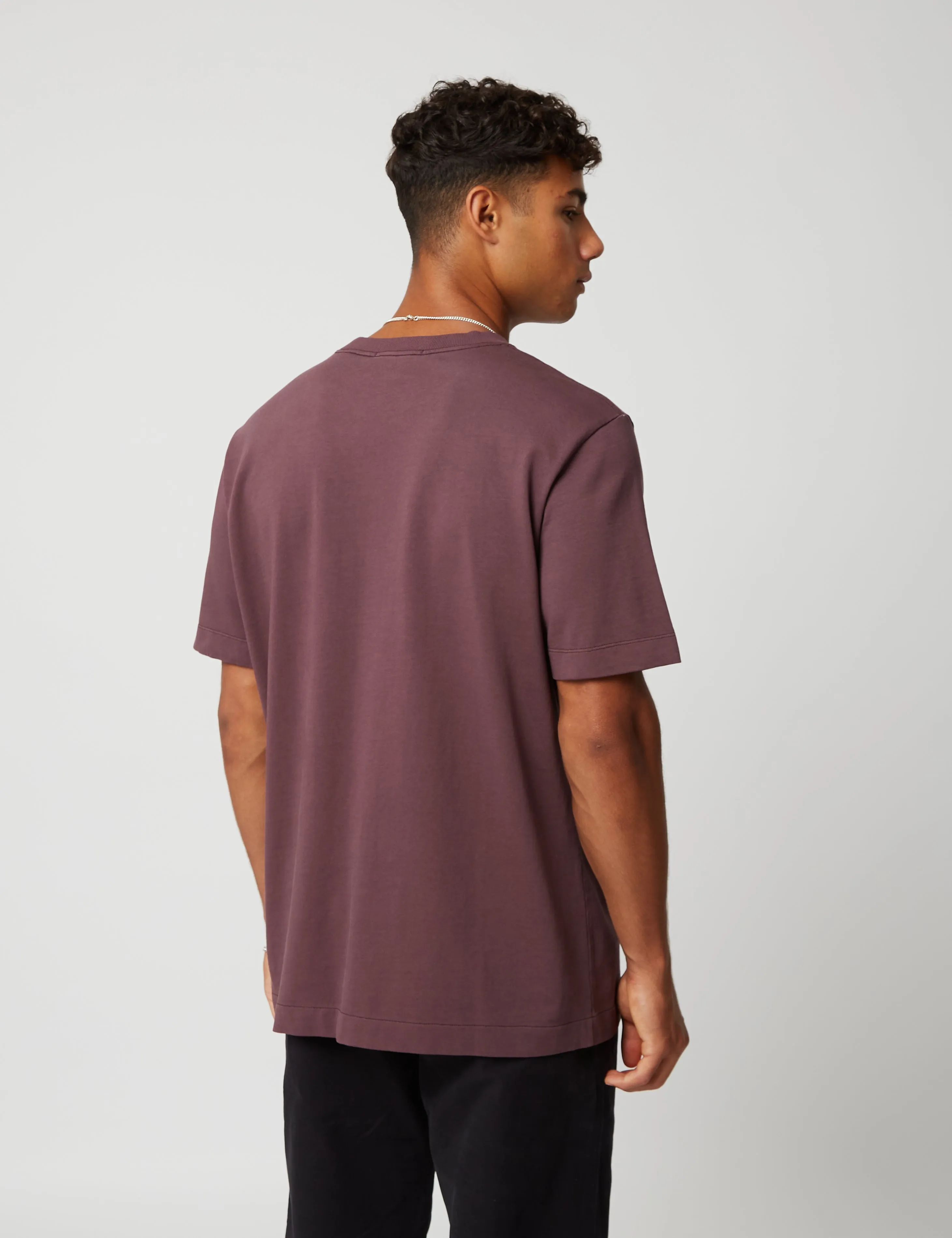 Bhode Everyday Heavyweight T-Shirt (Organic) - Aubergine sold by Article London product image thumbnail 3