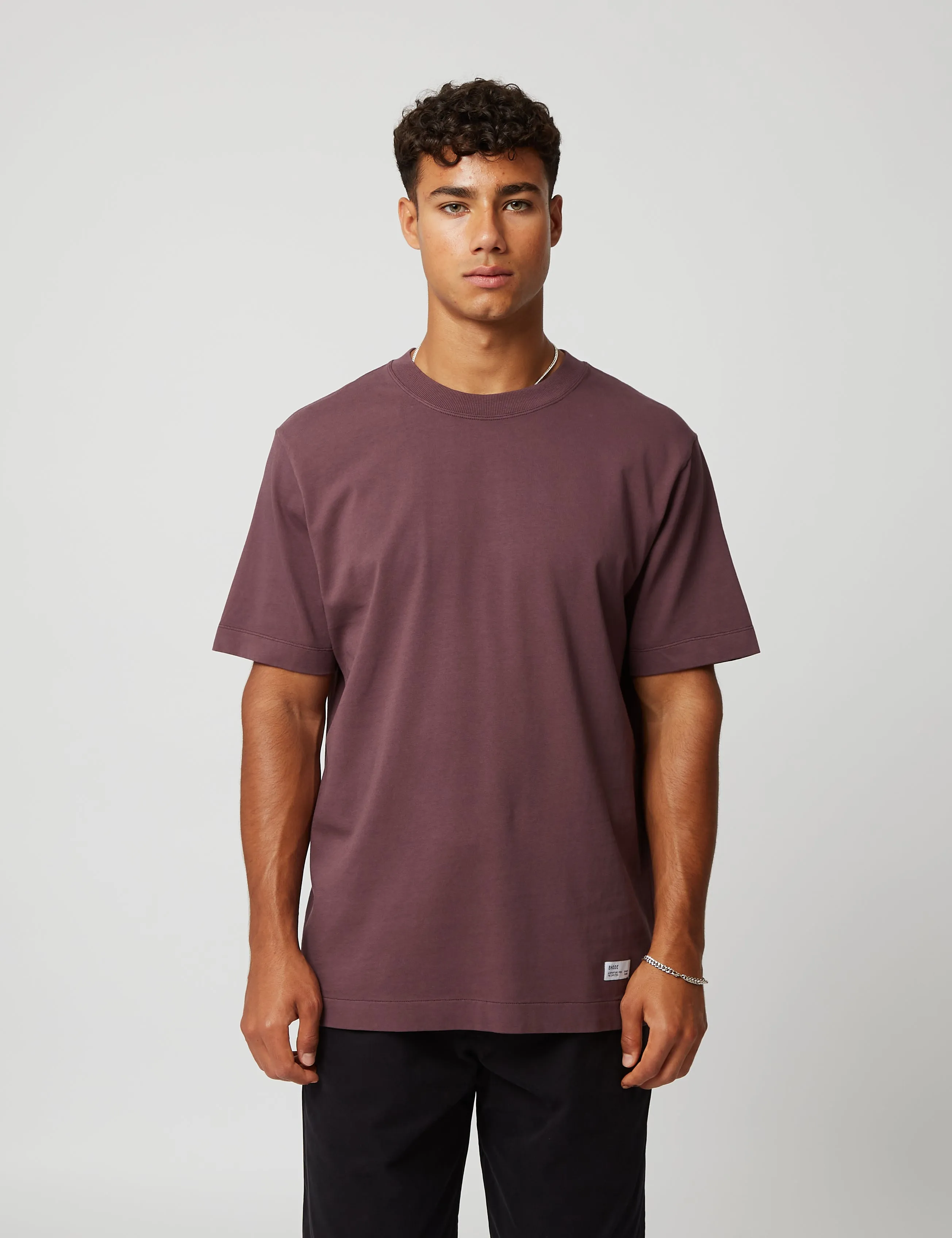 Bhode Everyday Heavyweight T-Shirt (Organic) - Aubergine sold by Article London