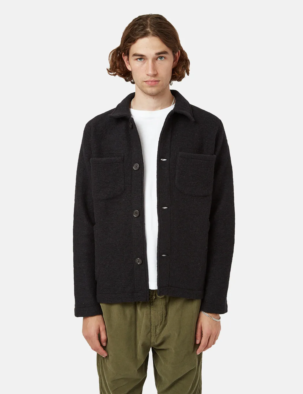 Universal Works Lumber Jacket - Black sold by Article London product image thumbnail 4