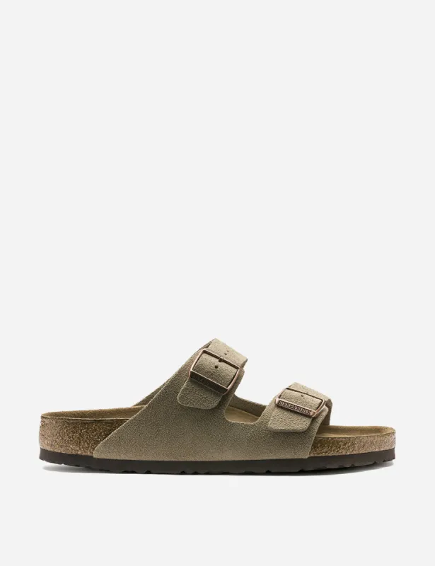 Birkenstock Arizona Sandals Suede (Regular) - Taupe Brown sold by Article London