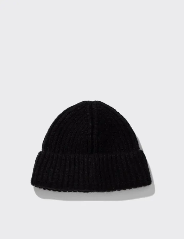 Norse Projects Alpaca Beanie Hat - Black sold by Article London