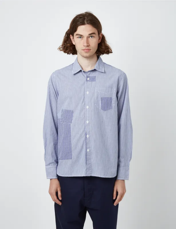 Universal Works Patched Shirt - Blue sold by Article London