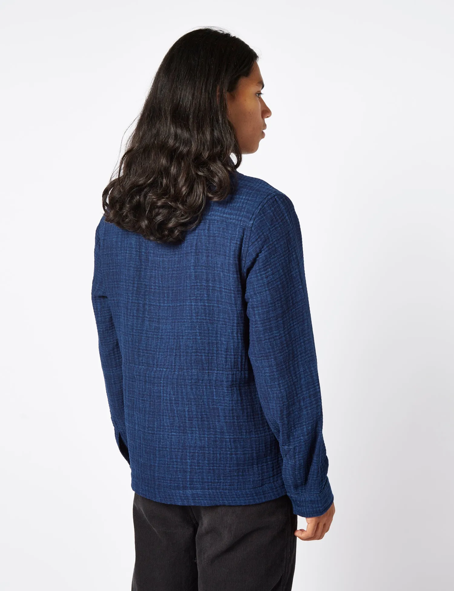 Folk Assembly Jacket (Waffle) - Indigo Blue sold by Article London product image thumbnail 3
