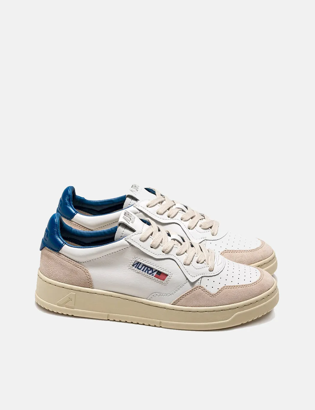 Autry Medalist LS28 Trainers (Leather/Suede) - White/Blue sold by Article London product image thumbnail 4