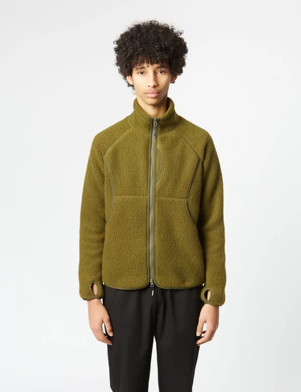 Snow Peak Thermal Boa Fleece Jacket - Olive Green sold by Article London