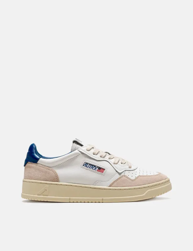 Autry Medalist LS28 Trainers (Leather/Suede) - White/Blue made by Article London