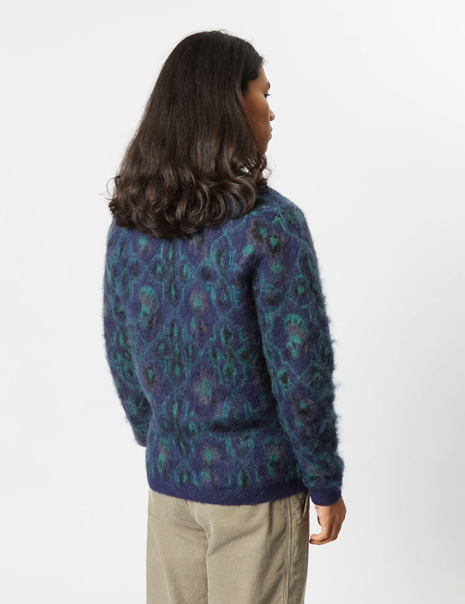 Beams Plus Botanical Cardigan - Navy Blue sold by Article London product image thumbnail 4