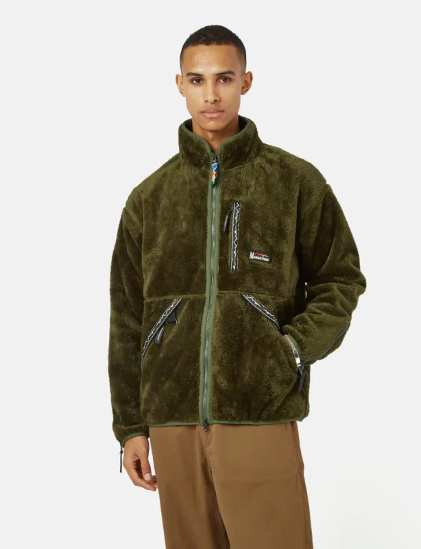 Manastash Bigfoot Fleece Jacket - Olive Green sold by Article London