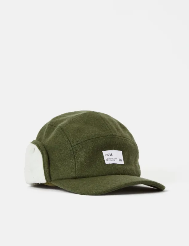 Bhode Sherpa Cap - Olive Green sold by Article London