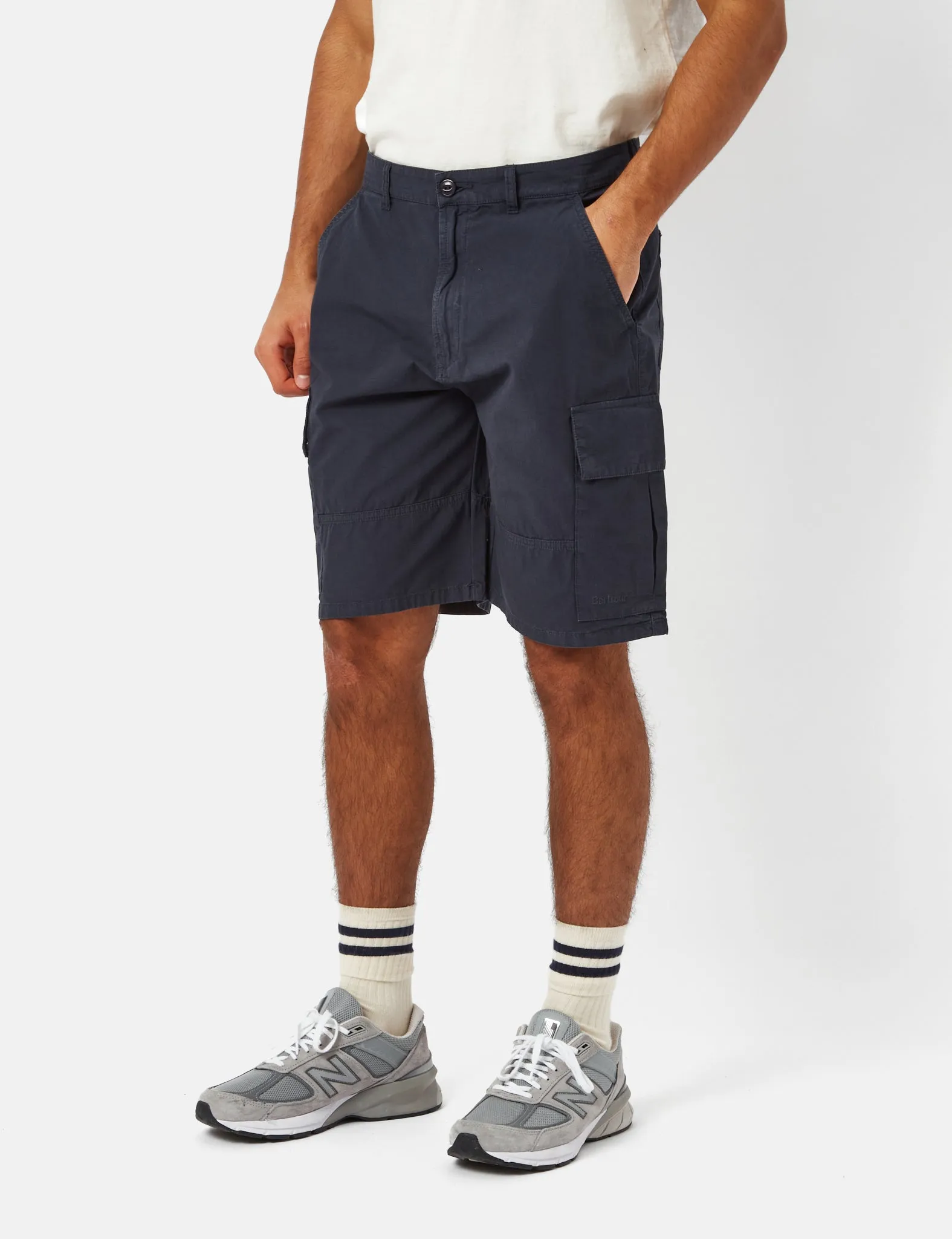 Barbour Essential Ripstop Cargo Shorts - Navy Blue sold by Article London